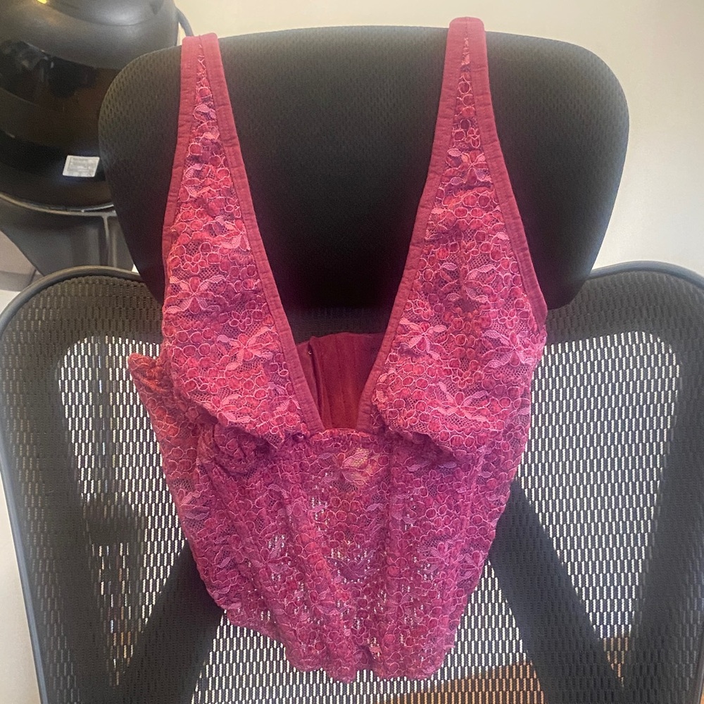 Fuchsia Lace Bralette size S